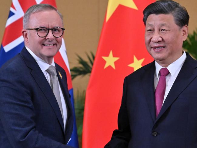 AustraliaÃ¢â¬â¢s Prime Minister Anthony Albanese meets ChinaÃ¢â¬â¢s President Xi Jinping in a bilateral meeting during the 2022 G20 summit in Nusa Dua, Bali, Indonesia, Tuesday, November 15, 2022. (AAP Image/Mick Tsikas) NO ARCHIVING