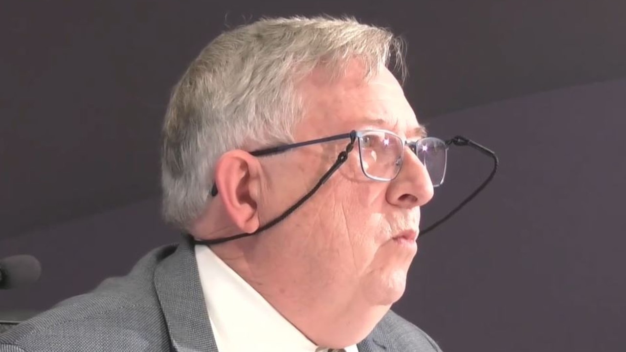 Peter Renshaw, the executive director of medical services at Launceston General Hospital, gives evidence to Tasmania's child sexual abuse commission of inquiry.