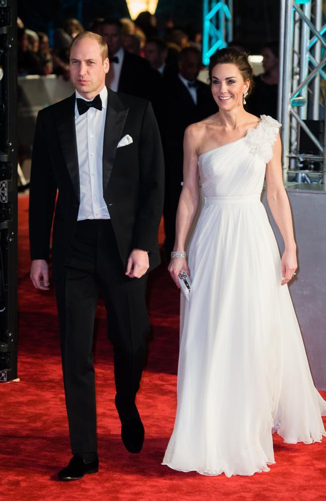 Catherine wore the same stunning Alexander McQueen gown at the BAFTAs in 2019. Picture: Samir Hussein/Samir Hussein/WireImage