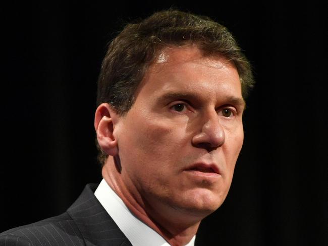 Australian Senator Cory Bernardi is seen during an election debate at the South Australian Press Club, Adelaide, Wednesday, May 8, 2019. (AAP Image/David Mariuz) NO ARCHIVING