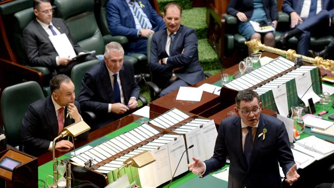 Opposition Leader John Pesutto beliefs Victorian Premier Daniel Andrews will soon no longer be on the floor of parliament. Picture: NCA NewsWire / Andrew Henshaw
