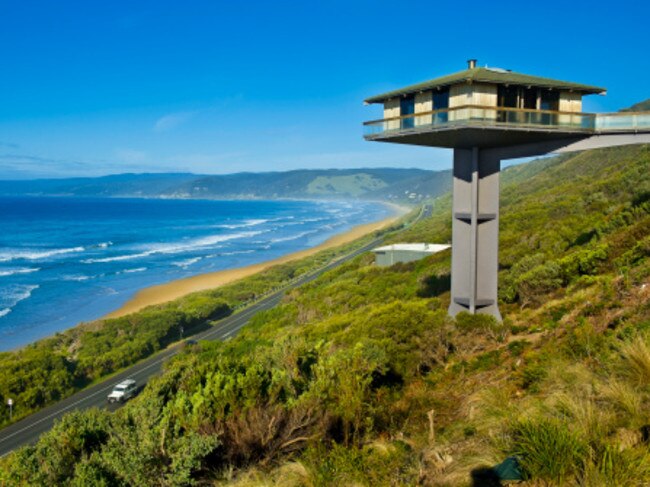 From the Split Point Lighthouse at Aireys Inlet the Great Ocean Road rides a rollercoaster of hills through the forests of The Otways to and beyond Lorne.