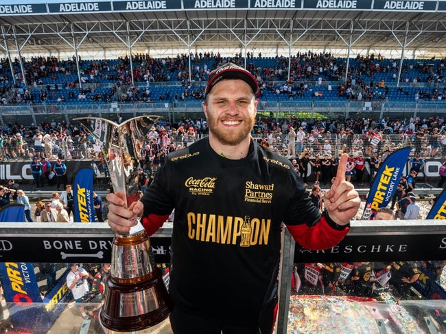 Kostecki after he won the 2023 Supercars championship. Picture: Daniel Kalisz/Getty Images