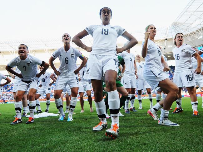 The Football Ferns performing the Haka at the 2011 FIFA Women's World Cup in Germany. Picture: Lars Baron - FIFA/FIFA via Getty Images