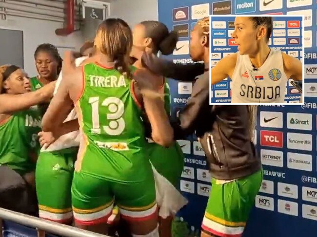 A fight browk out between two Mali teammates.