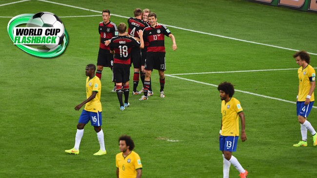 Brazil humiliated by Germany in the 2014 World Cup semi-final.