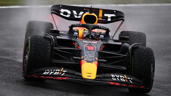 Max Verstappen clinches the world title at a rain-soaked Japanese Grand Prix. Picture: Clive Mason/Getty Images