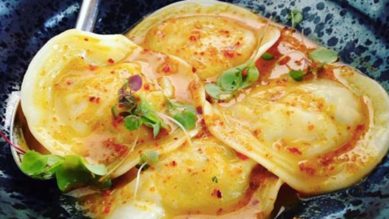 Spanner crab ravioli dumplings at Mamasan, Broadbeach.