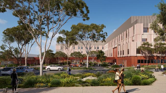 An artist’s impression of the exterior of the new Mount Barker Hospital. Picture: supplied