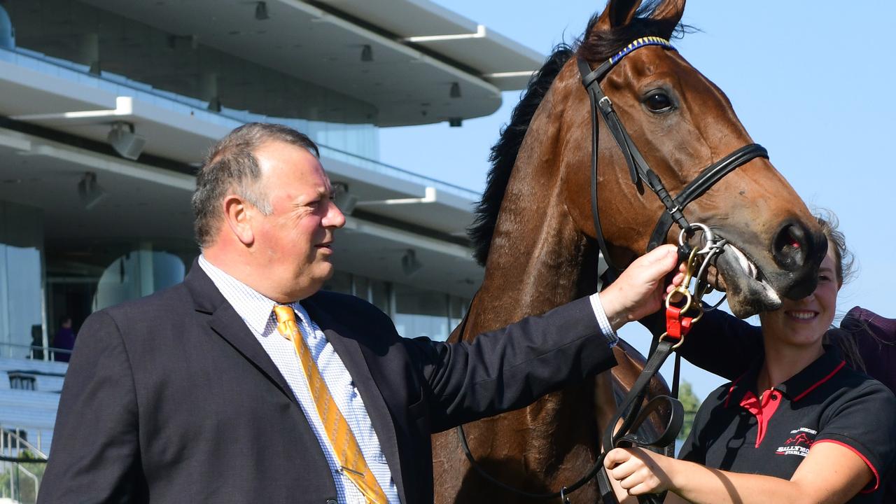 Trainer Michael Moroney hopes Aktau can follow Brew’s path to a Melbourne Cup in the spring. Picture: AAP