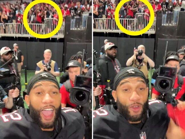 Wild detail in background of selfie video.