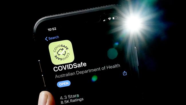 An iPhone displays the CovidSafe app released by the Australian government on Tuesday, April 29, 2019. The app traces every person running the app who has been in contact with other app users who has tested positive for coronavirus in the previous few weeks. The automation of coronavirus contact tracing seeks to allow the easing of restrictions in Australia. (AAP Image/Dave Hunt) NO ARCHIVING