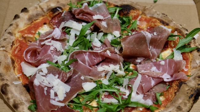 Cavallino wood-fired pizza with prosciutto. Picture: Supplied