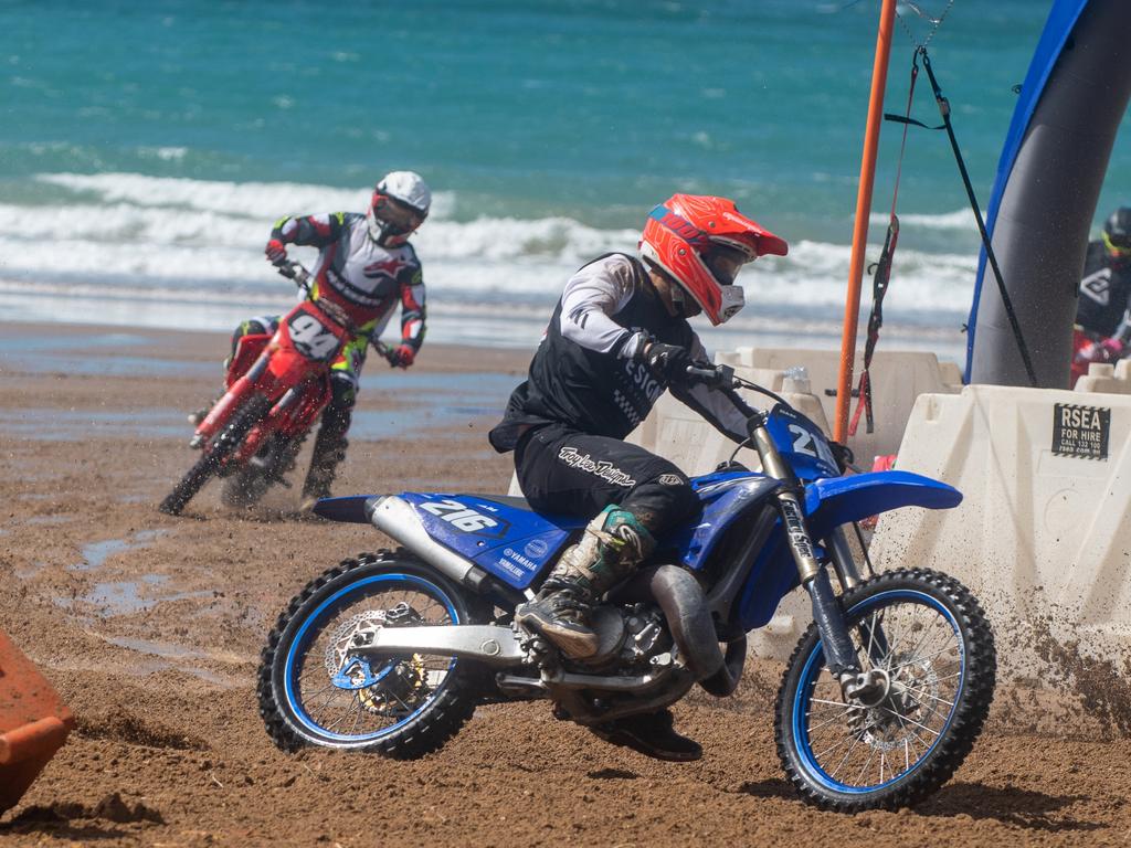 Samuel Sproule at Motorcycle Beach Races at Grasstree Beach Sunday 27 August 2023 Picture: Michaela Harlow