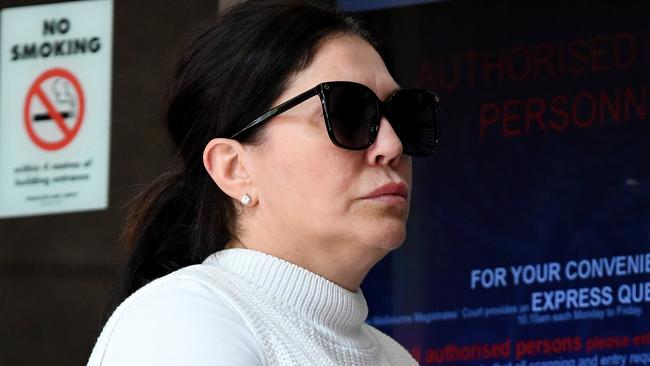 Roberta Williams arrives at Melbourne Magistrates’ Court. Picture: AAP