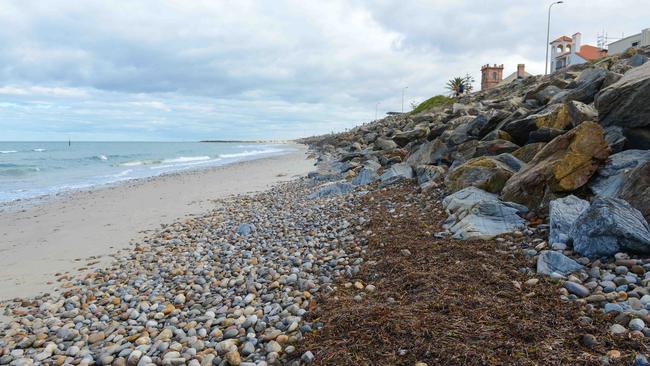 Glenelg North beach is one of many around the state to suffer from erosion. Picture: AAP / Brenton Edwards