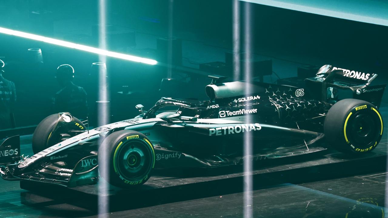 <!DOCTYPE html PUBLIC "-//W3C//DTD HTML 4.0 Transitional//EN" "http://www.w3.org/TR/REC-html40/loose.dtd"><html><body><p>The Mercedes AMG Petronas F1 Team is presented during F1 75 Live at The O2 Arena on February 18, 2025 in London. (Photo by Zak Mauger/Getty Images)</p></body></html>