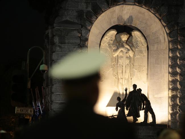 Dawn Service held at the National War Memorial in Adelaide. Picture: Tait Schmaal.