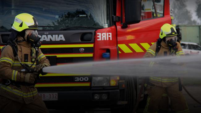 More than 20 fire trucks are battling a blaze that erupted at an iconic reserve in the state’s south.