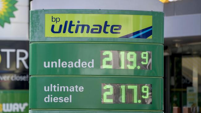 Fuel has reached $2.20 a litre in several capitals. Picture: NCA NewsWire / Naomi Jellicoe