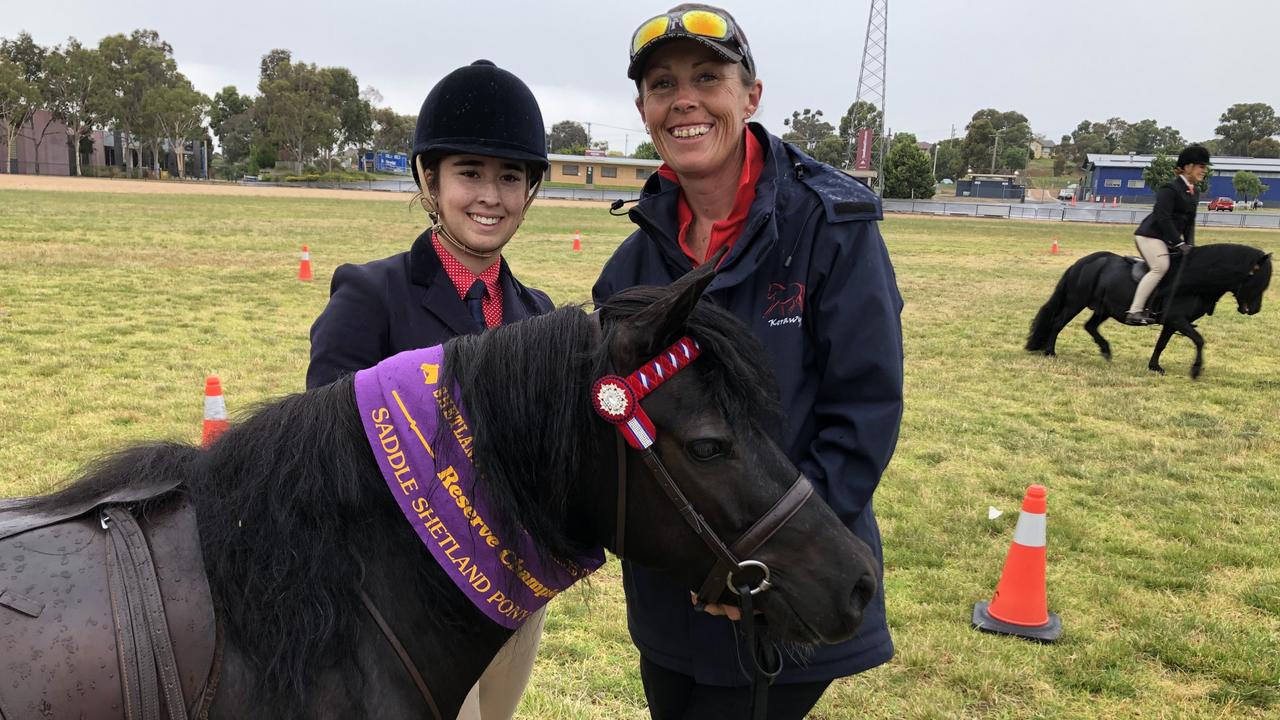 Mackenzie Mamouney-Brown with Lee Purchase, owner of Korawyn Ponies.