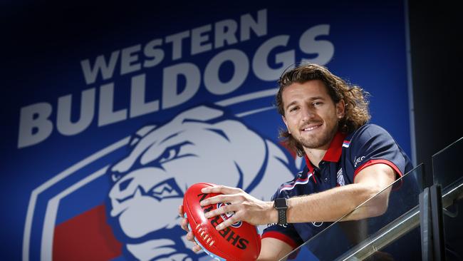 Marcus Bontempelli at Whitten Oval after being named Bulldogs captain. Picture: David Caird