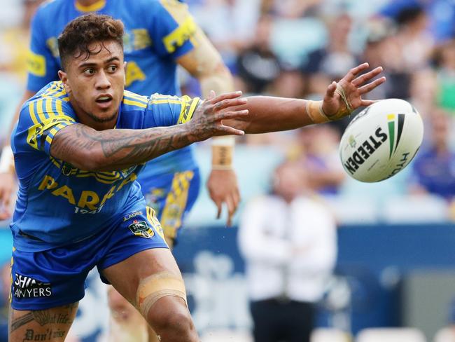 Kaysa Pritchard of the Eels  during the Parramatta Eels v Penrith Panthers NRL round 8 game at ANZ Stadium, Sydney Olympic Park. pic Mark Evans