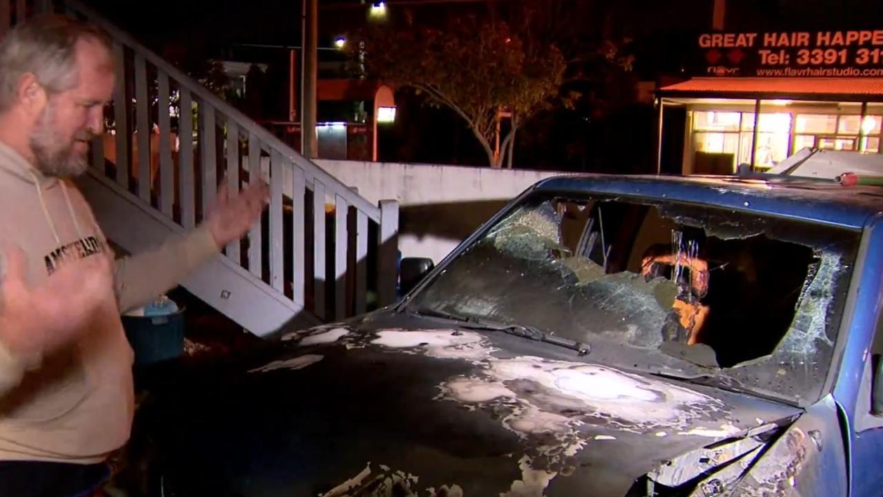 ‘It’s gonna blow’: Brisbane home saved after car bursts into flames