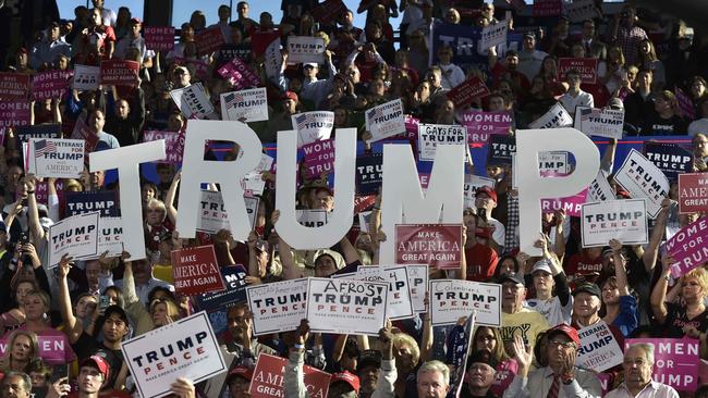 Trump supporters in Raleigh, North Carolina. Picture: AFP PHOTO / MANDEL NGAN