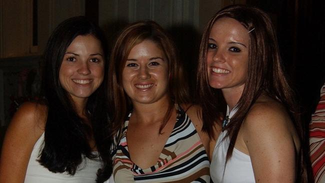 Shona Child, Carrie Chaloner & Renae Docherty on Flinders Street East Pic Bryan Lynch AD406036