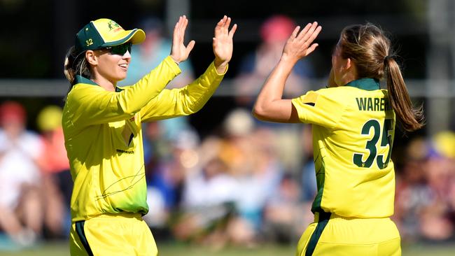 Georgia Wareham is proving useful, keeping Jess Jonassen on the bench. Pic: AAP