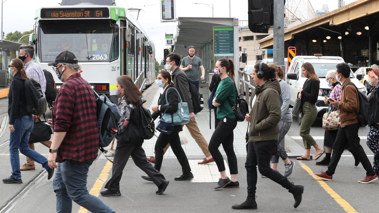 Melburnians have returned to the city in various waves since the pandemic began. Picture: David Crosling