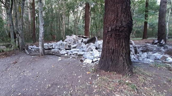 The Numinbah Forest Park after facilities were cleared in the Gold Coast hinterland.