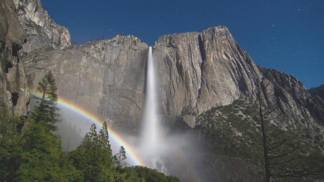 Rainbow at Yosemite Falls, Yosemite National Park, California.