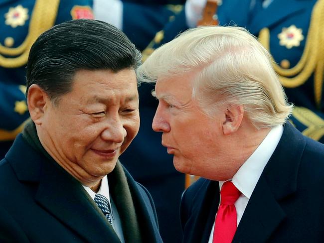 Donald Trump with Chinese President Xi Jinping. This latest incident could strain relations further. Picture: AP/Andy Wong