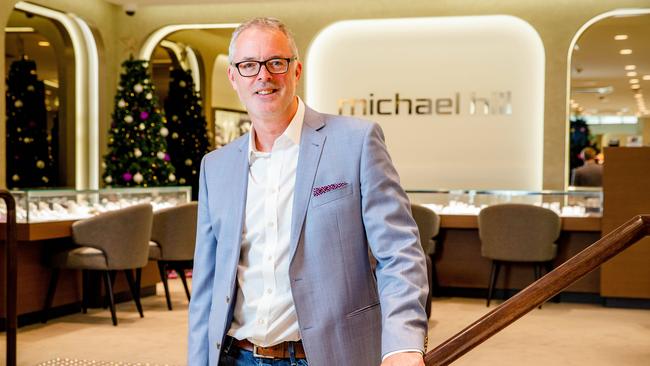 Michael Hill CEO Daniel Bracken in Queen St. AAP Image/Richard Walker