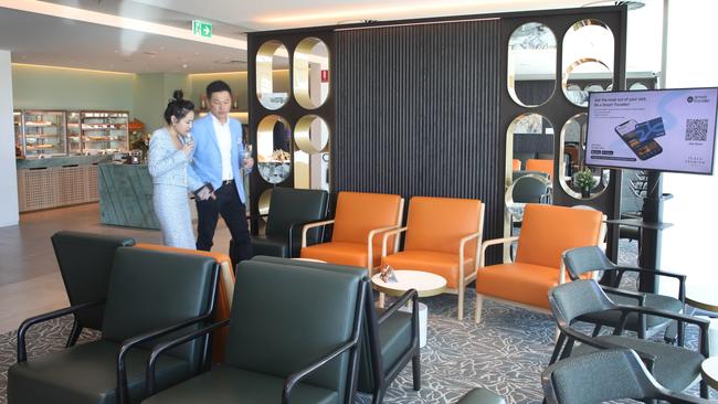 Inside the Plaza Premium Lounge at the Adelaide Airport. Picture Dean Martin