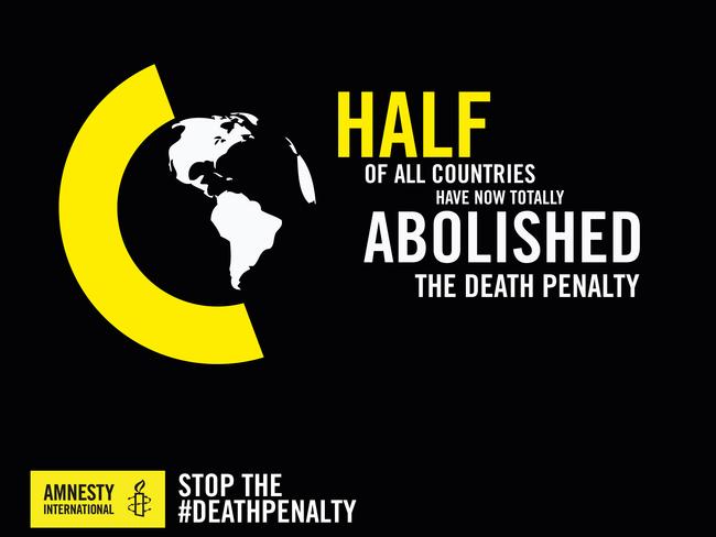 Amnesty International has called for a complete abolition of executions worldwide. Picture: Courtesy Amnesty International.