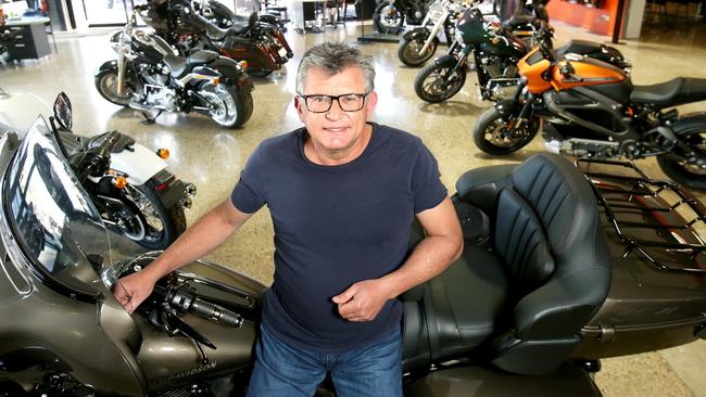 David Ahmet, managing director Motorcycle Holdings, in list Brisbane showroom.