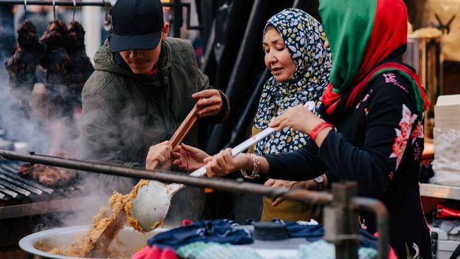 Preparing a meal at the Winter Feast. Picture: Dark Mofo/Jesse Hunniford