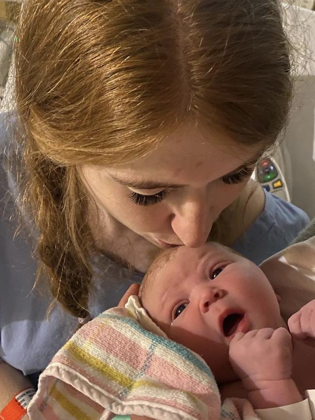 Hester Brown with new baby Esme. Pic: Instagram