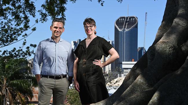 People are so excited about the vision that we’ve been offering’: successful Greens candidates Michael Berkman and Amy MacMaho. Picture: Lyndon Mechielsen