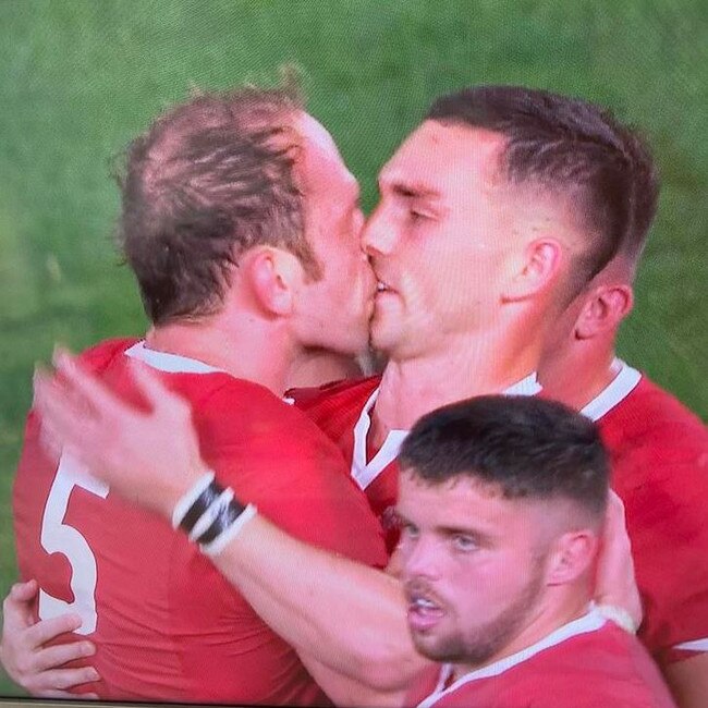 Alun Wyn Jones and George North got it on.