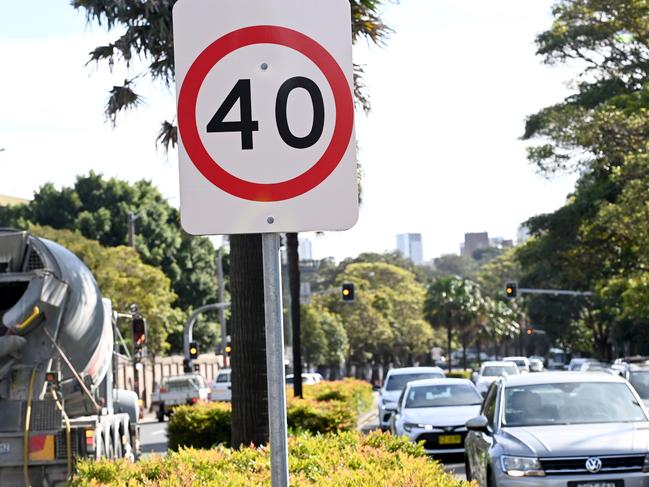 Moore Park Rd is raking in the speed fines since the speed limit was dropped to 40km/hr. Picture: Jeremy Piper