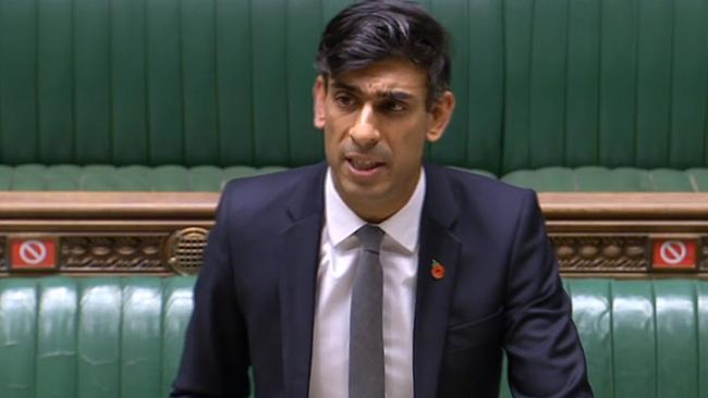 Britain Chancellor of the Exchequer Rishi Sunak. Picture: AFP