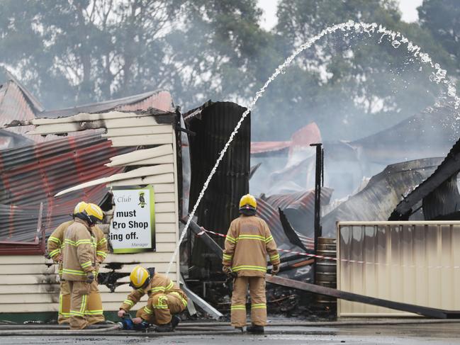 Firefighters at the scene. Picture: David Crosling