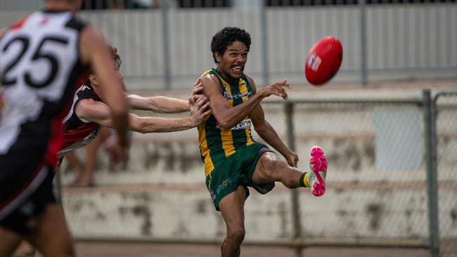 Liam Holt-Fitz in the Southern Districts vs PINT 2023-24 NTFL men's elimination final. Picture: Pema Tamang Pakhrin