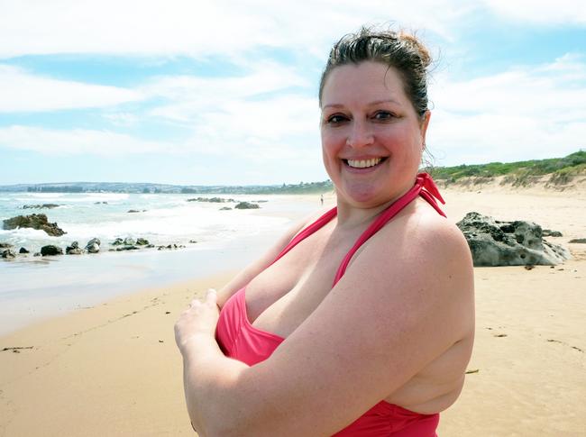 ‘It’s getting there’ ... Malkah beams after a swim in South Australia. Picture: James Weir / news.com.au