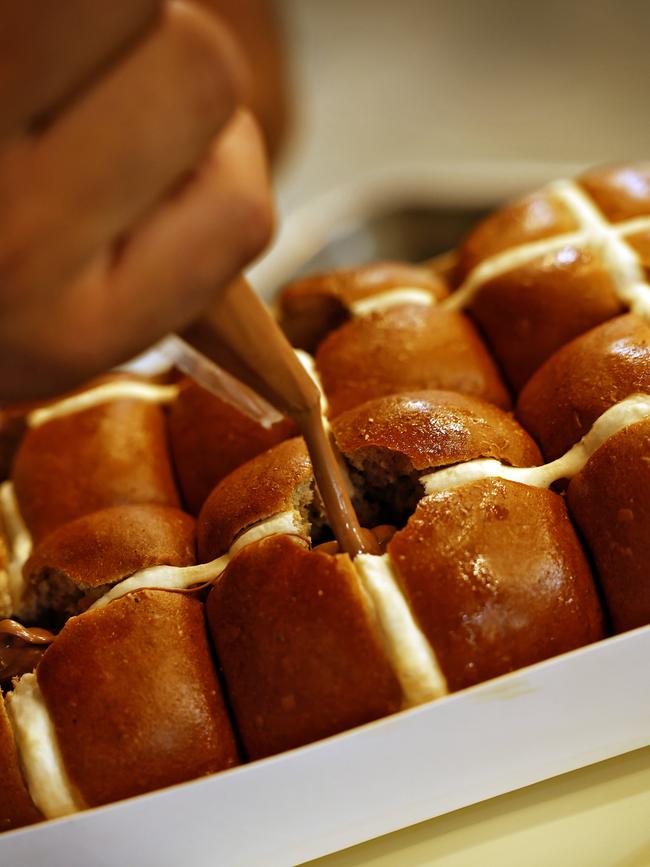 They are currently outselling the nutella hot cross bun. Picture: Sam Ruttyn