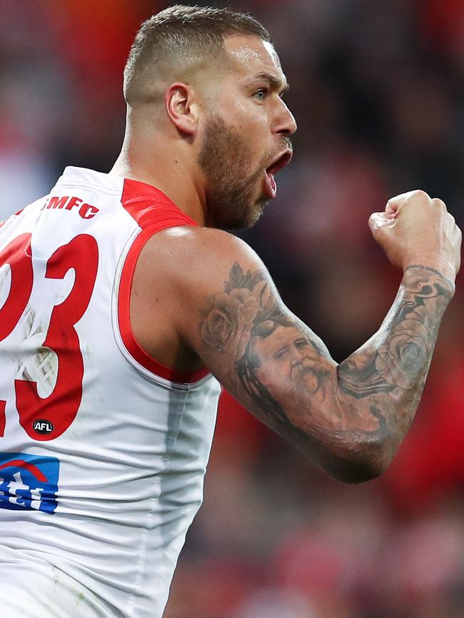 Lance Franklin was enormous against the Giants. Pic: AAP